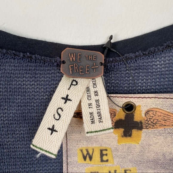 NWT Free People We The Free Graphic Mesh Top Small - Picture 4 of 8